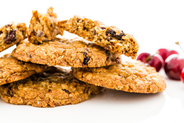Cherry chocolate oatmeal cookies