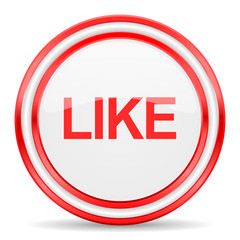 like red white glossy web icon