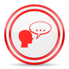 forum red white glossy web icon