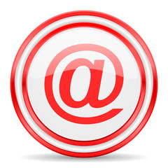 Fototapeta premium email red white glossy web icon