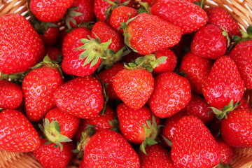 Ripe sweet strawberries  background