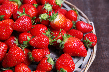 Ripe sweet strawberries