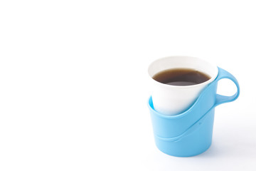 Obraz premium coffee poured into a paper cup