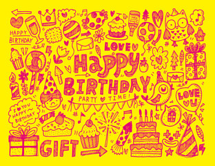 Doodle Birthday party background