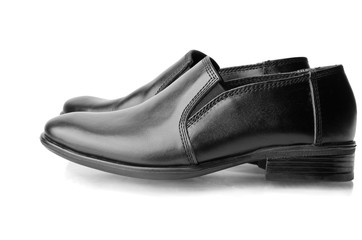 A pair of black men's shoes