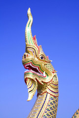 Naga head in Thai temple