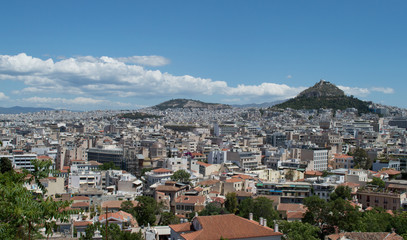 Fototapeta na wymiar Athens as seen from the Acropolis