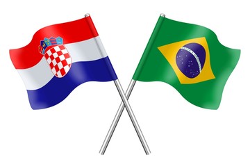 Flags: Croatia and Brazil