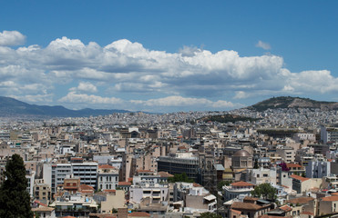 Fototapeta na wymiar Athens as seen from the Acropolis