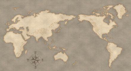 アンティーク風な世界地図 © cgraff