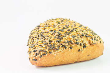 Bread and sesame on top