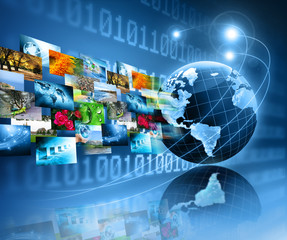 Television and internet production technology concept