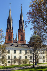 Fototapeta premium Uppsala Cathedral and Gustavianum
