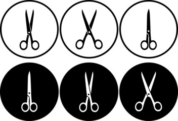 scissors set in frame