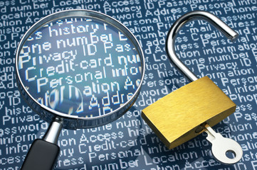 Sneaking a look at personal information.
