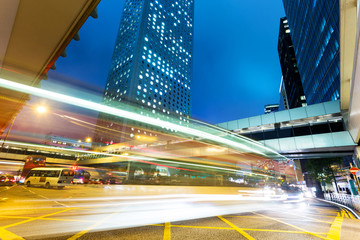 traffic through downtown HongKong