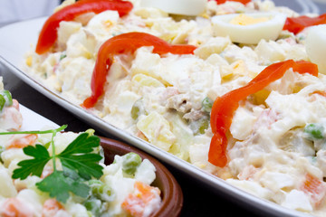 fresh salad with background