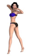 Pin Up Girl on White