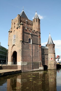 City gate The Amsterdamse Poort in Haarlem