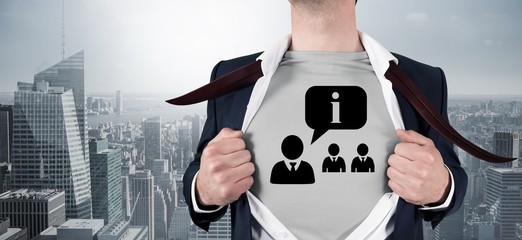 Composite image of businessman opening shirt in superhero style © WavebreakmediaMicro