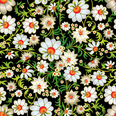 abstract seamless floral ornament