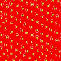 Seamless texture strawberry vector pattern background