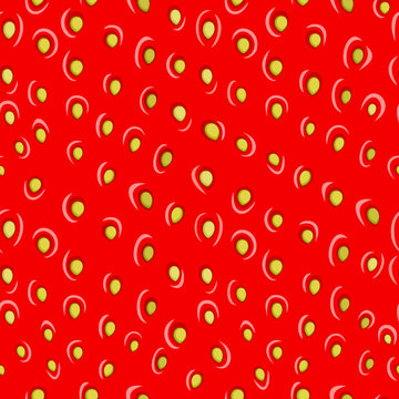 Seamless texture strawberry vector pattern background