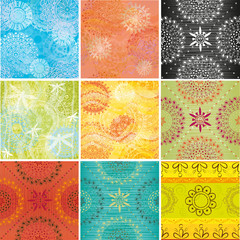 Big set of textures with Indian patterns
