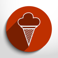 Vector ice cream web icon