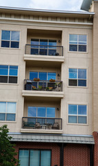 Three Balconies on Condo Building