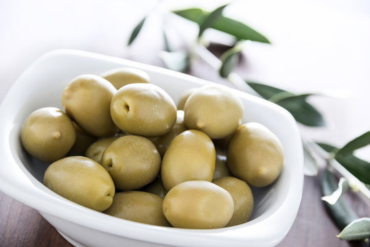 Pickled Green Olives