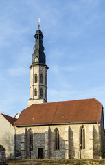 Fototapeta na wymiar view to Allerheiligenkirche at Muelhausen