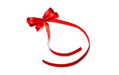 red ribbon with a bow