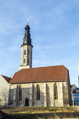Fototapeta premium view to Allerheiligenkirche at Muelhausen