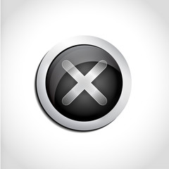 Luxurious web-site negate (close, no) button - illustration