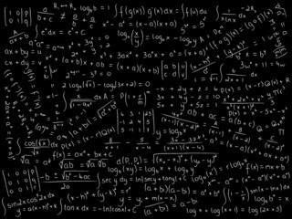 MATHEMATICAL EQUATIONS ON BLACKBOARD (math maths formulae)