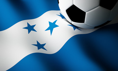 Honduras flag, football