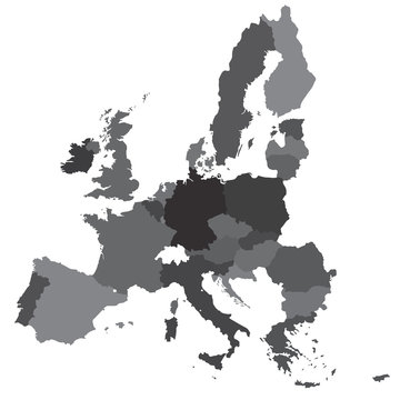 grey mape EU borders