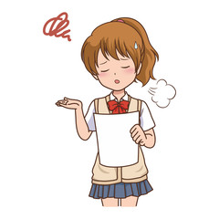 がっかりする女の子