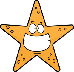 Grinning Cartoon Starfish