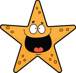 Happy Cartoon Starfish