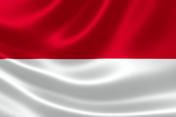 Fototapeta na wymiar Indonezyjski Flaga Zamknij
