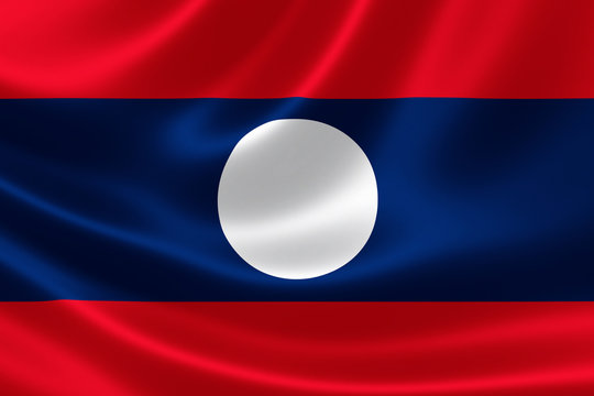 Flag of Laos Close Up