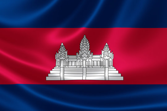 Cambodian Flag Close Up