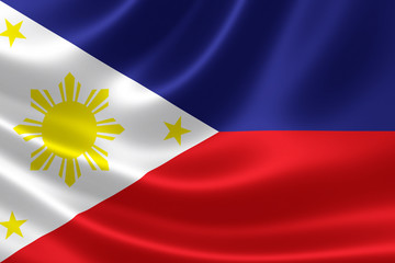 Flag of Philippines Close Up