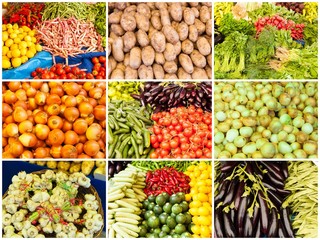 collage de photographies de légumes variés