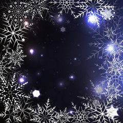 Elegant Christmas background with snowflakes