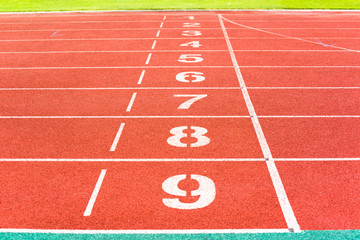 lanes of running track