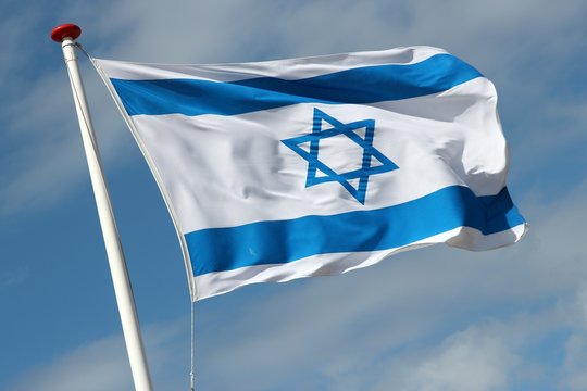 israelische Flagge im Wind