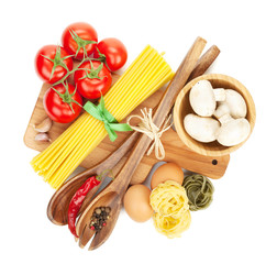 Pasta and ingredients